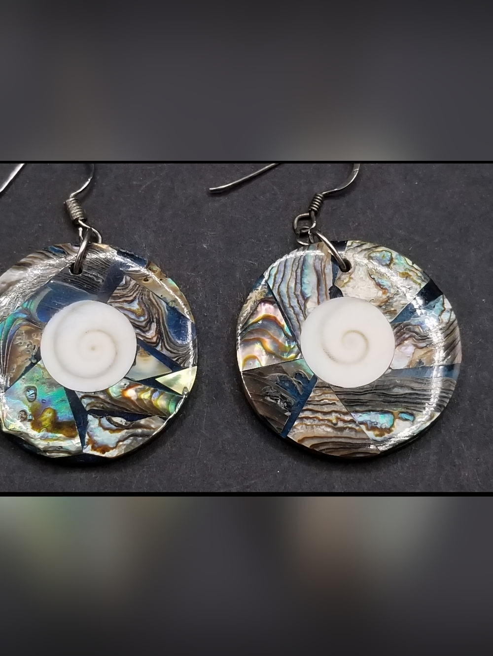 Abalone and Shell Earrings